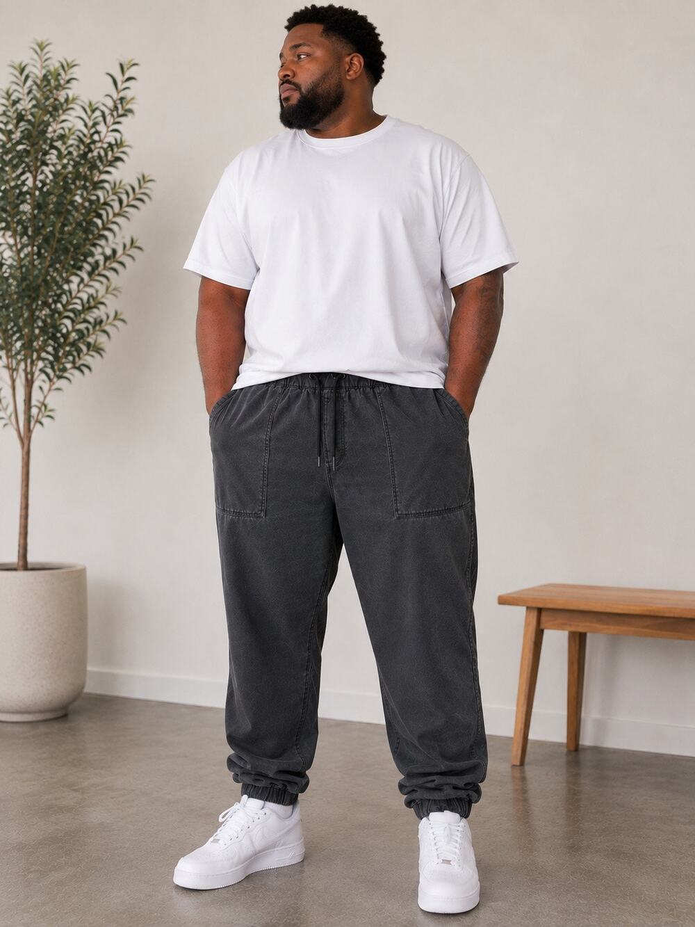 Old Navy Men XXL Modern Jogger Built-In Flex Gray Pants